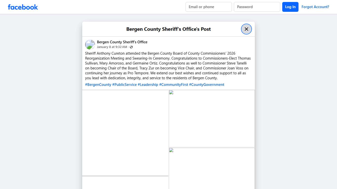 Sheriff Anthony Cureton... - Bergen County Sheriff's Office Facebook